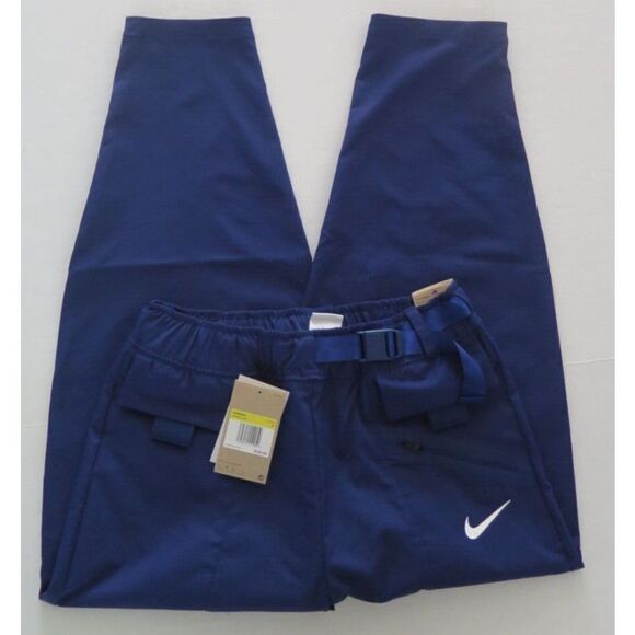 Nike DH9897 492 Women's Sz S Blue Sportswear Tech Pack Curve Woven Pants $100 - Picture 9 of 9